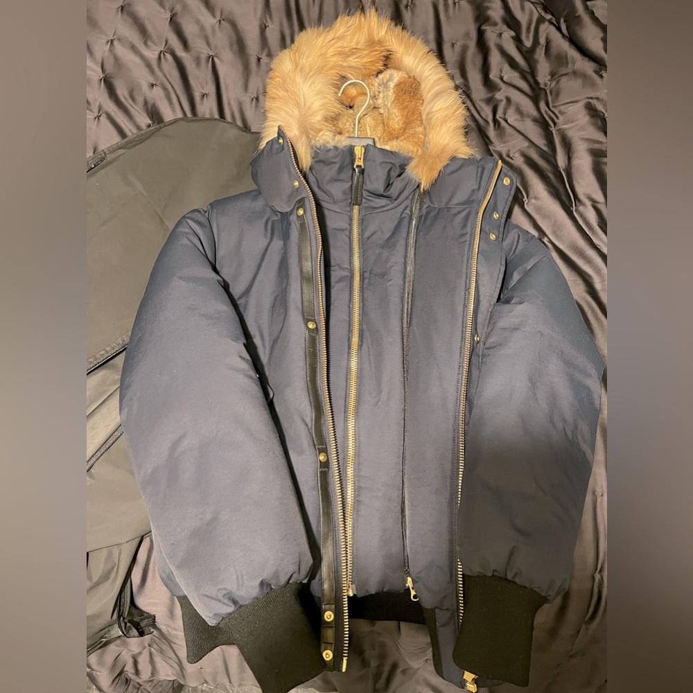 Brand new Mackage jacket DIXON 2-in-1 Nordic Tech down bomber with natural fur